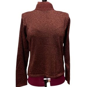 Talbot's Metallic Rust Turtleneck Sweater - Women